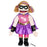 silly puppets 25 inch superhero girl peach hero