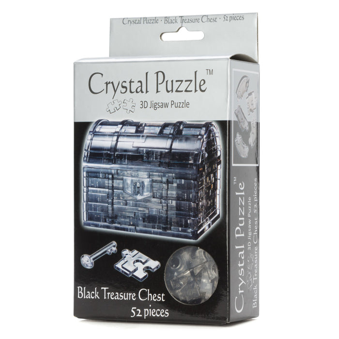 3d crystal puzzle black treasure chest box