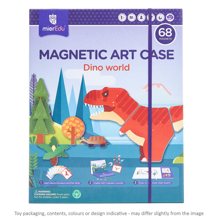 mieredu magnetic art case dino world packaging