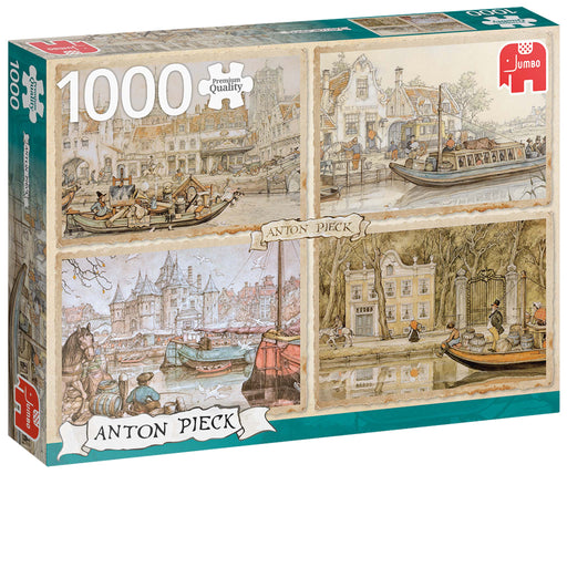 1000 Piece Puzzle - Anton Pieck / Canal Boats - Geppetto's Workshop
