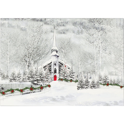 Greeting Card with Envelope - Snowy Steeple - Geppetto's Workshop