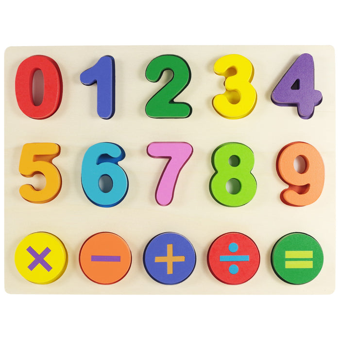 Numbers Kids Wooden Puzzle -15 pcs - Geppetto's Workshop