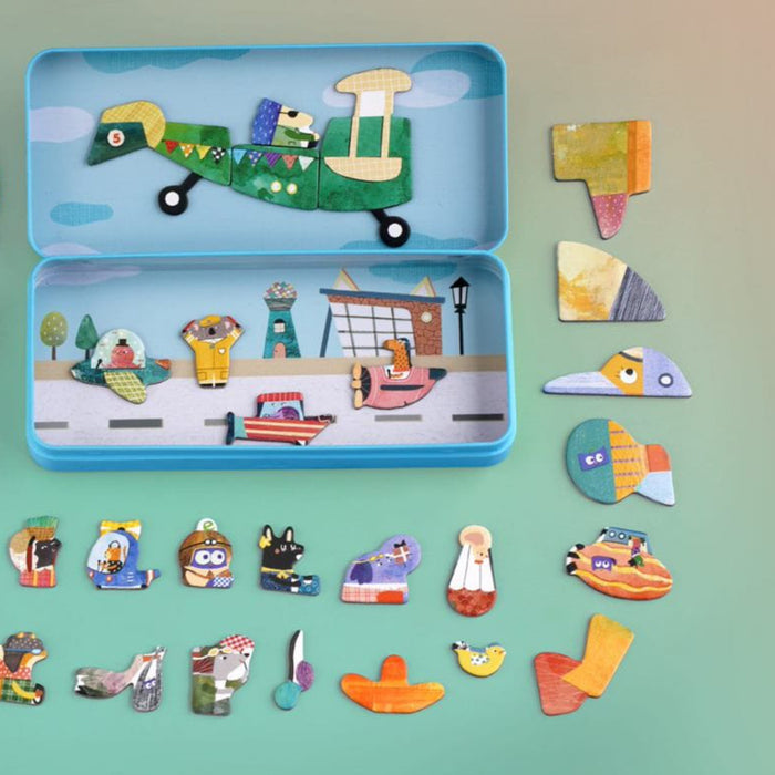 Travel Magnetic Box - Aircraft / 30+ pcs - Geppetto's Workshop
