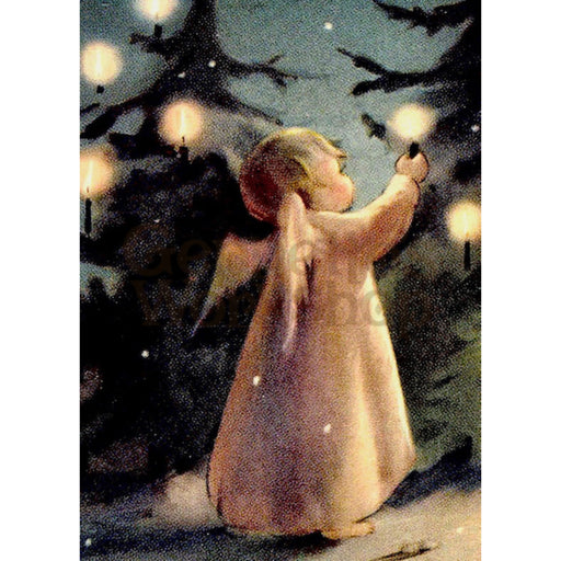 Greeting Card - Angel Lighting Candles - Geppetto's Workshop