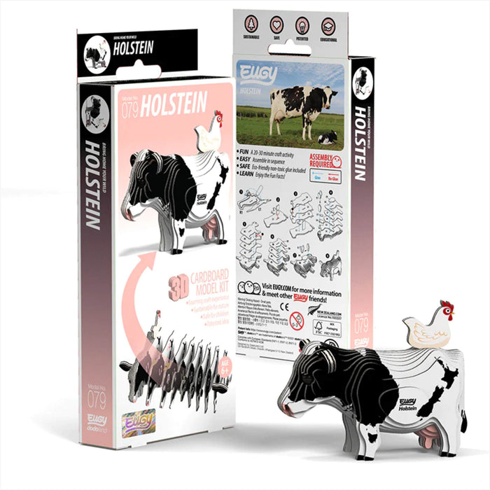 3D Cardboard Kit - Holstein Friesian Cow / EUGY 079 - Geppetto's Workshop