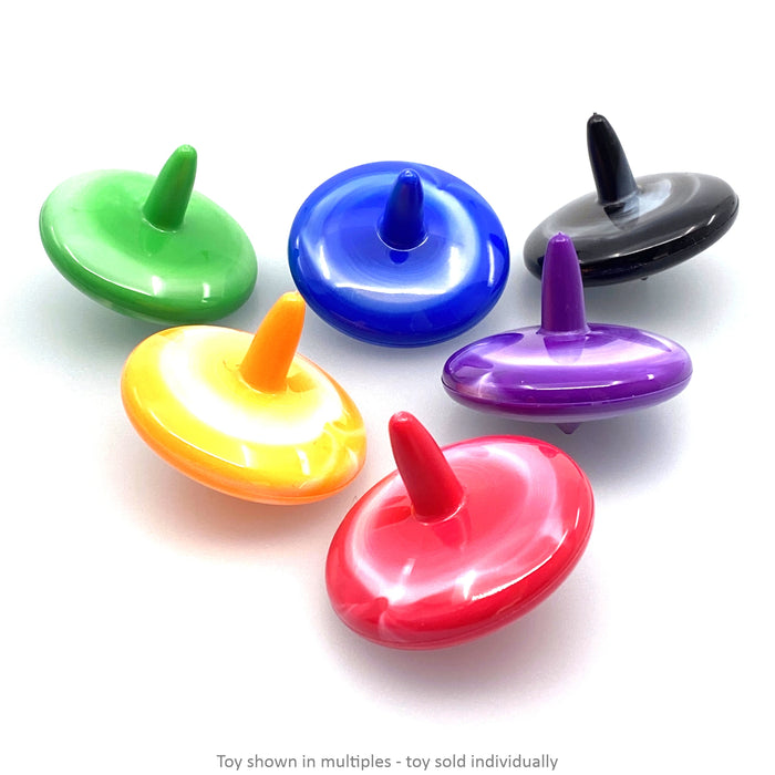 Spinning Top - 45 mm / Hollow / Assorted Swirled Colours - Geppetto's Workshop