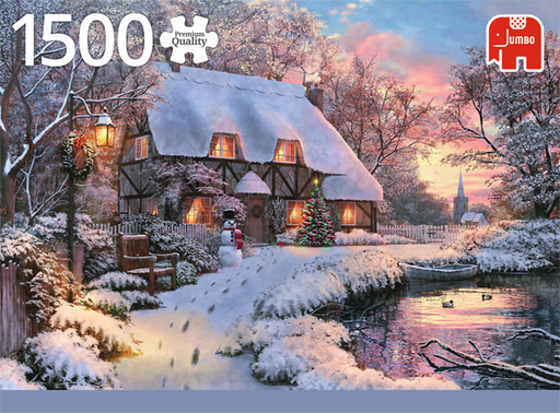 1500 Piece Puzzle - Winter Cottage - Geppetto's Workshop